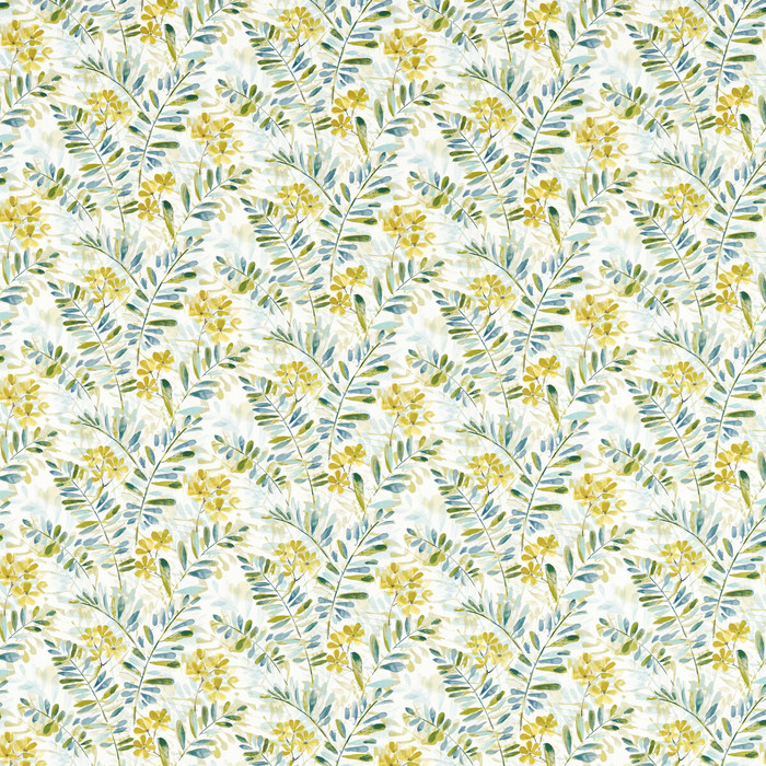 New Grove in Denim/citrus, Multipurpose Fabric by Clarke & Clarke