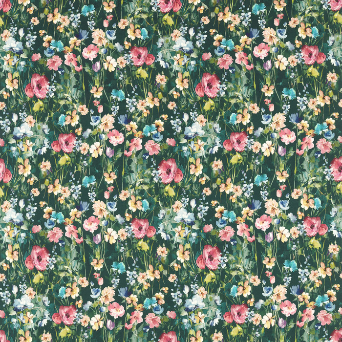 Wild Meadow in Forest, Multipurpose Fabric by Clarke & Clarke