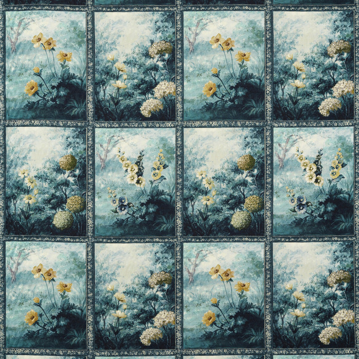 Artus in Denim Ochre, Upholstery Fabric by Clarke & Clarke