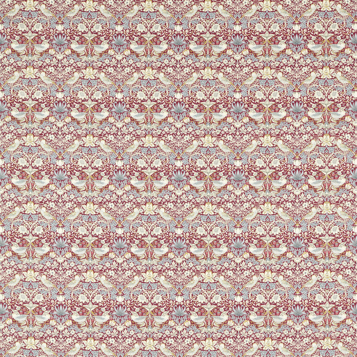 Strawberry Thief in Plum, Multipurpose Fabric by Clarke & Clarke
