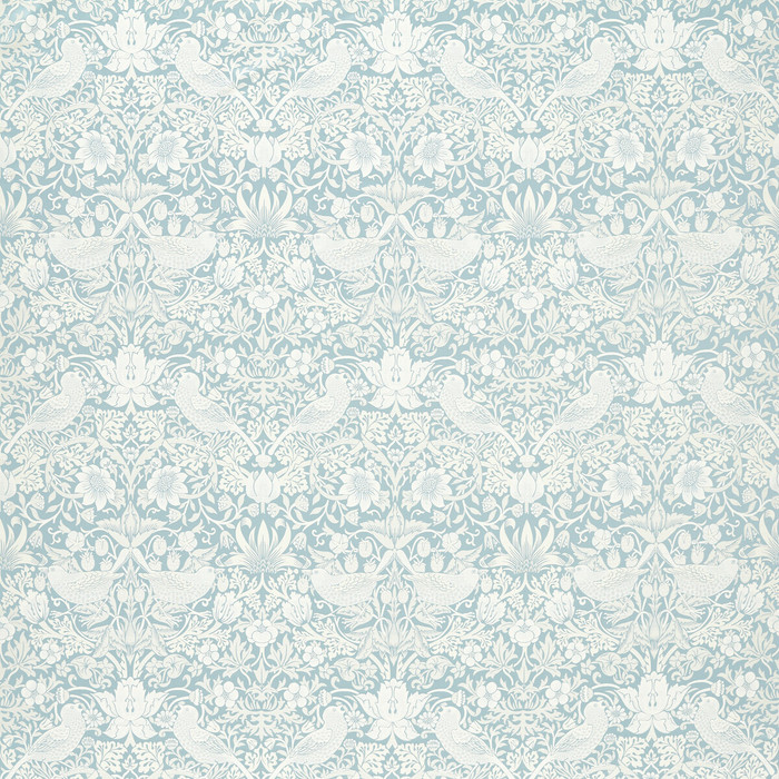 Strawberry Thief Jacquard in Mineral, Drapery Fabric by Clarke & Clarke