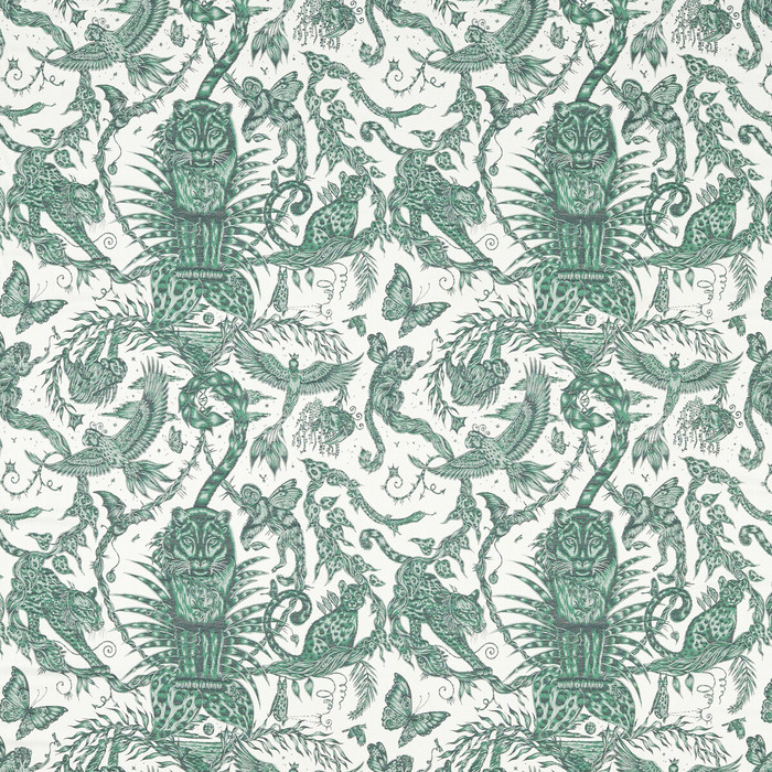 Bosque Dreams Jacquard in Seafoam, Drapery Fabric by Clarke & Clarke