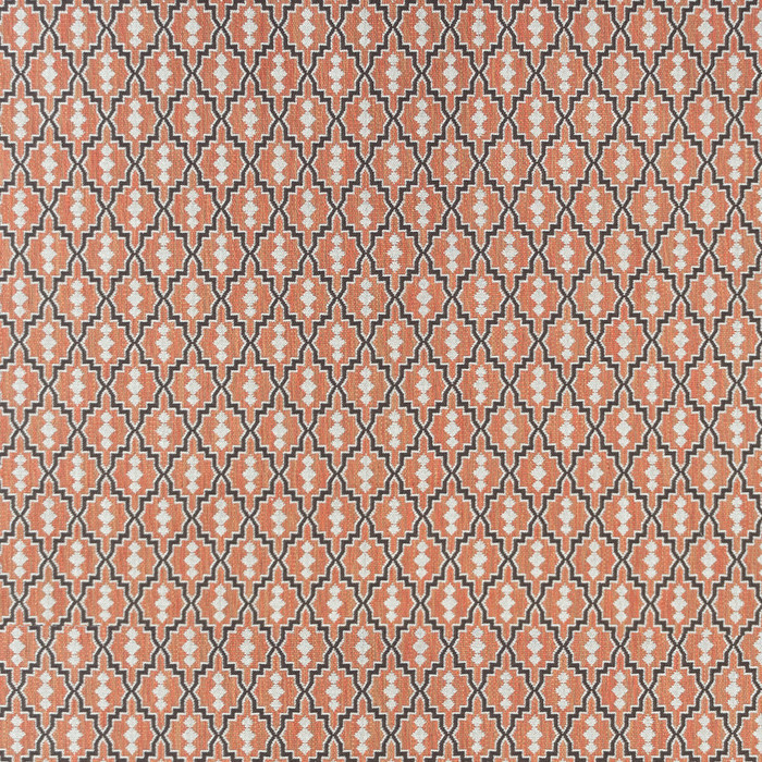 Aztec in Coral, Upholstery Fabric by Gaston Y Daniela