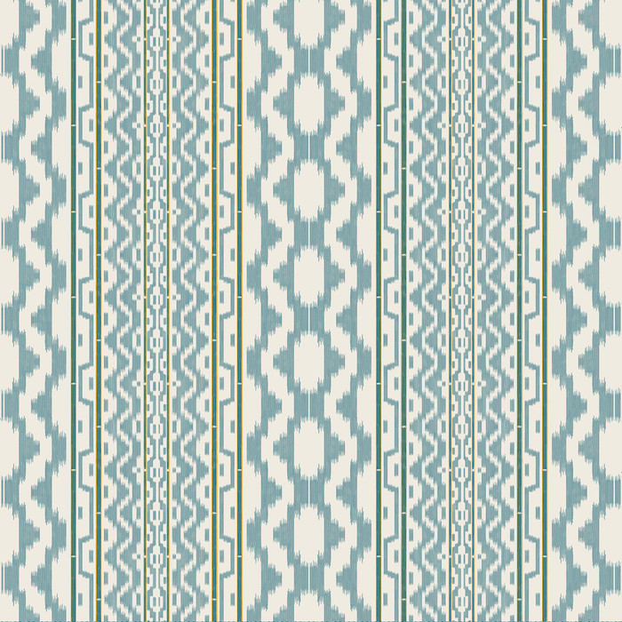 Cala Murada in Azul, Drapery Fabric by Gaston Y Daniela