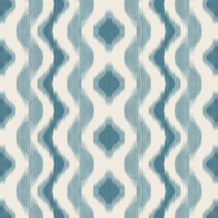 Cala Ferrera in Azul, Drapery Fabric by Gaston Y Daniela