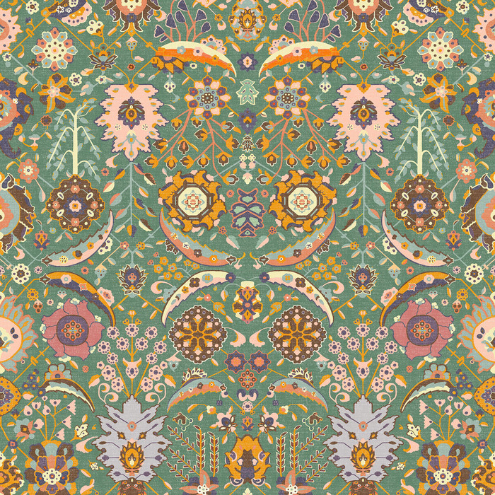 Eduarda in Verde, Upholstery Fabric by Gaston Y Daniela