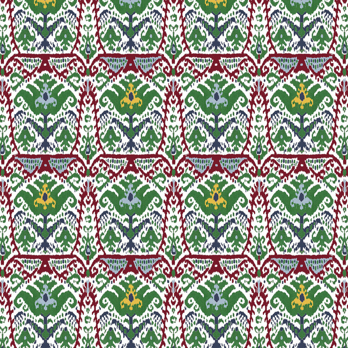 Doga in Rojo/verde, Upholstery Fabric by Gaston Y Daniela