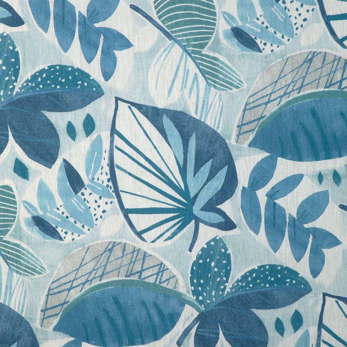 Leaf-a-lot in Ocean, Multipurpose Fabric by Kravet Basics
