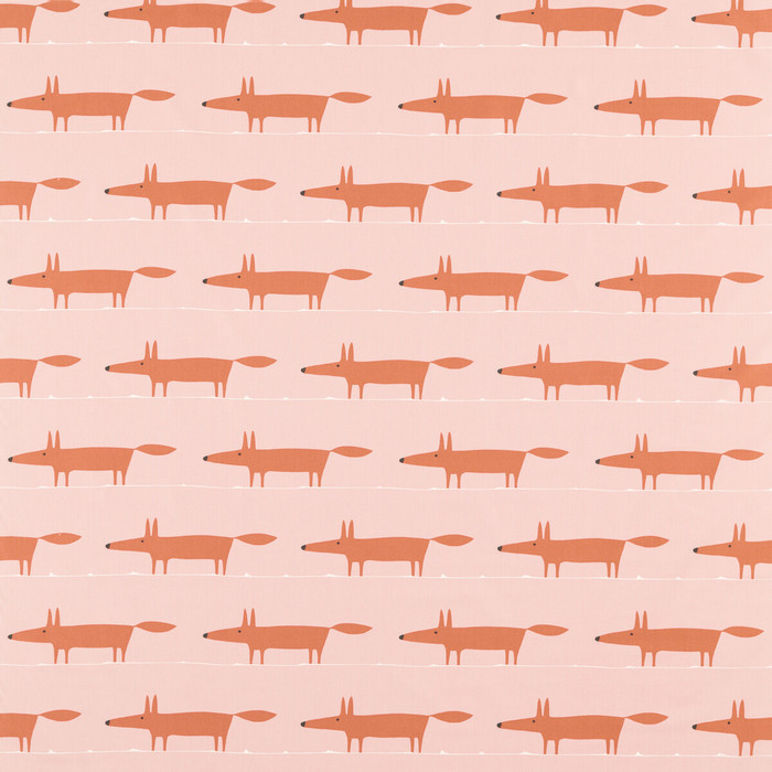 Midi Fox in Milkshake/rose, Multipurpose Fabric by Scion