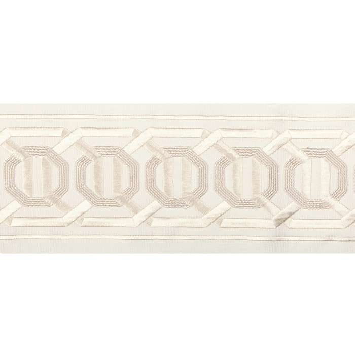 Octagon Wide Tape in Ivory, Trim Fabric by Kravet Couture