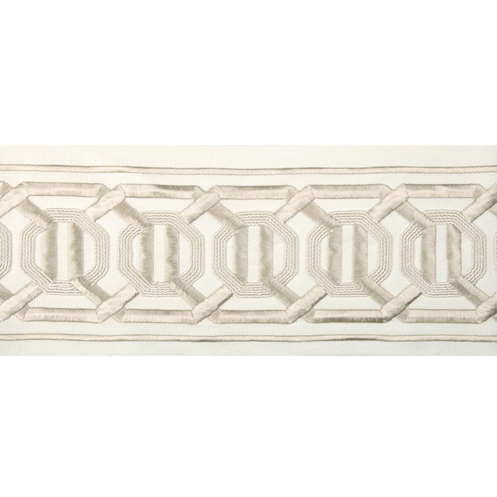 Octagon Wide Tape in Beige, Trim Fabric by Kravet Couture