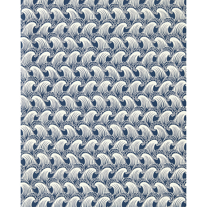 Ride The Wave Wp in Denim, Wallcovering by Scion