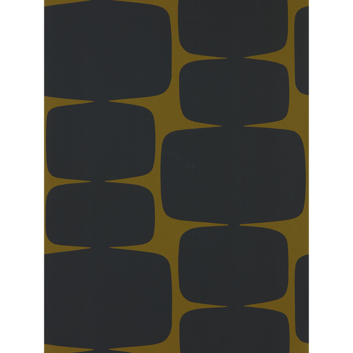 Lohko Wp in Tumeric/charcoal, Wallcovering by Scion