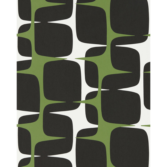 Going Lohko in Juniper/liquorice, Wallcovering by Scion