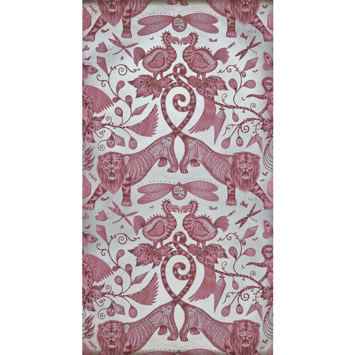 Extinct in Magenta, Wallcovering by Clarke & Clarke
