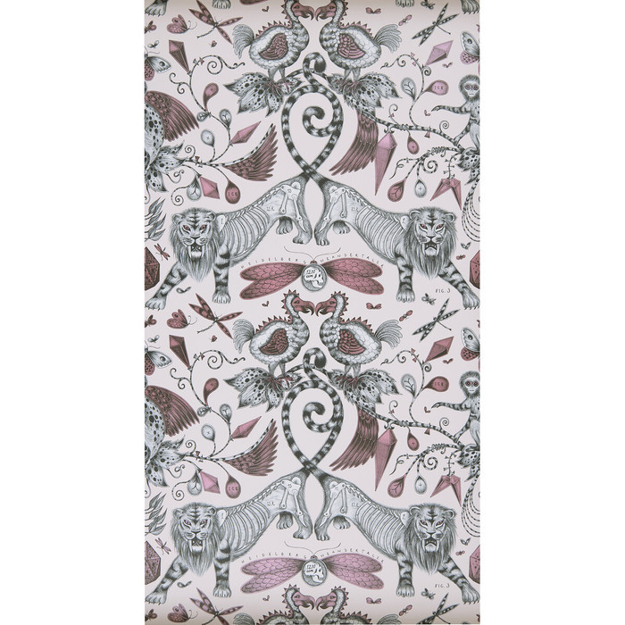 Extinct in Pink, Wallcovering by Clarke & Clarke