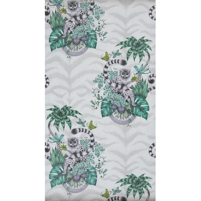 Lemur in Jungle, Wallcovering by Clarke & Clarke