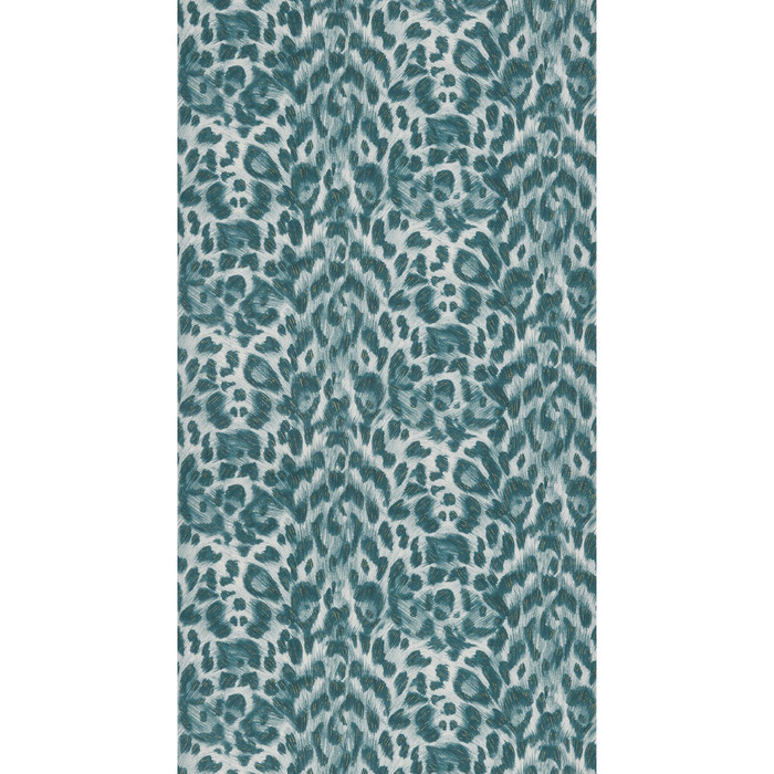 Felis in Teal/lime, Wallcovering by Clarke & Clarke