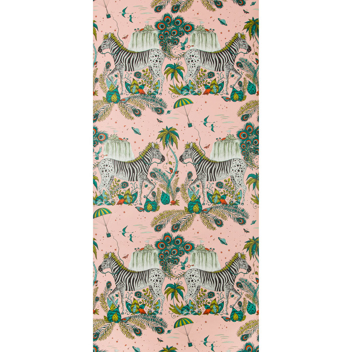Lost World in Pink, Wallcovering by Clarke & Clarke