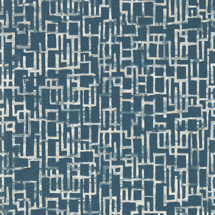 Quadrata in Midnight Wp, Wallcovering by Clarke & Clarke