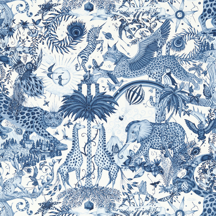 Paradise Lost in Ink Wp, Wallcovering by Clarke & Clarke