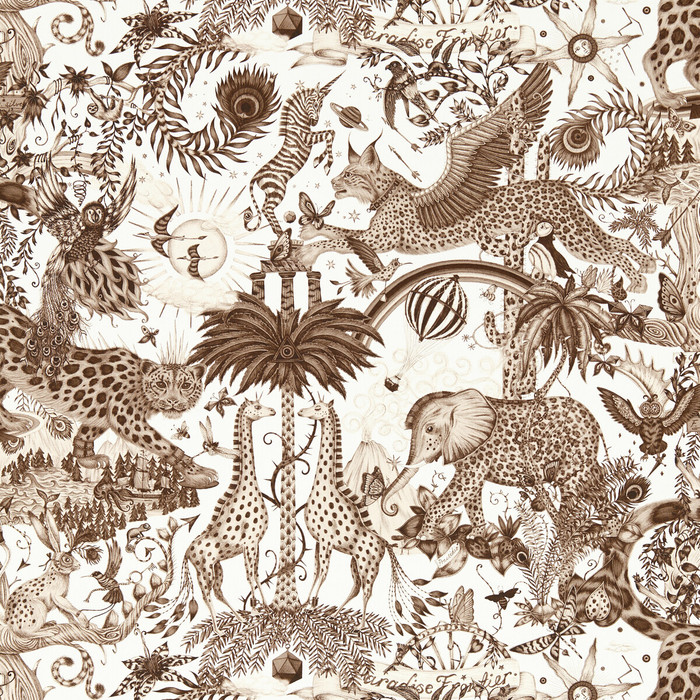 Paradise Lost in Sepia Wp, Wallcovering by Clarke & Clarke