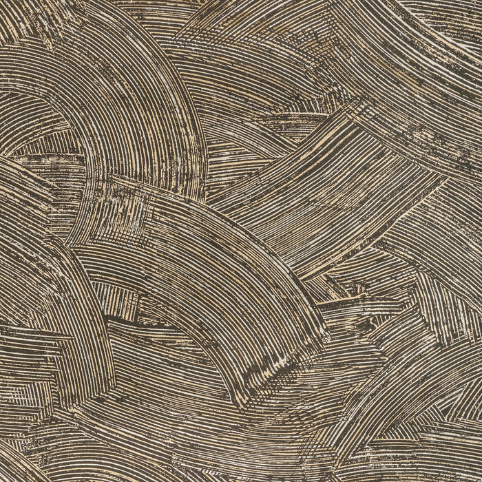Modern Swirl Wp in Noir, Wallcovering by Kravet Couture