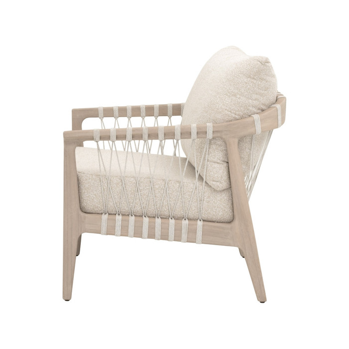 Essentials For Living - Pacific Outdoor Club Chair in White Speckle Flat Rope