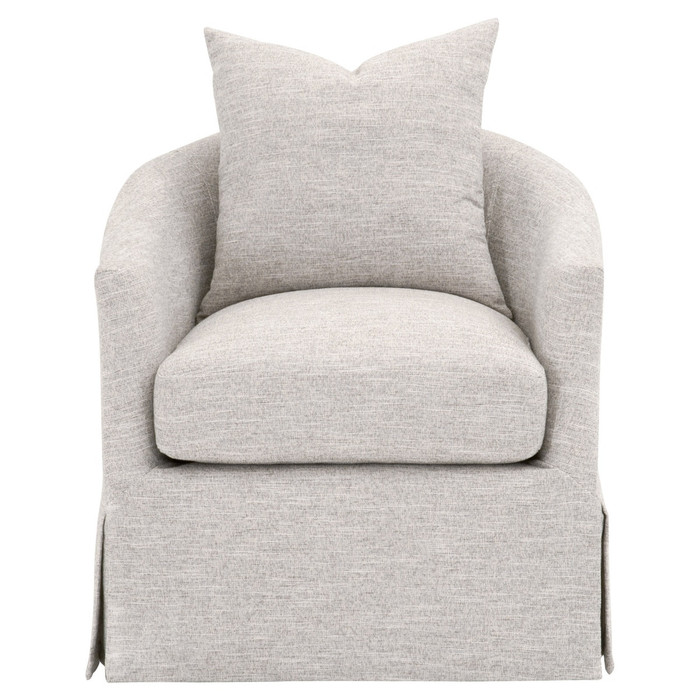 Essential For Living - Faye Slipcover Swivel Club Chair in Mineral Birch