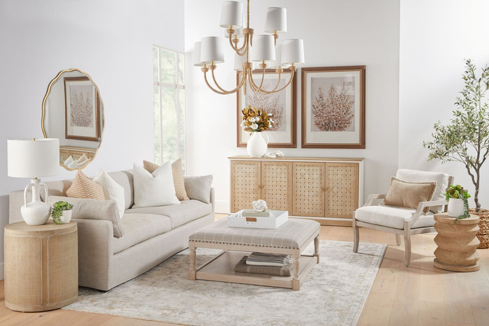 Essentials For Living - Stratton Club Chair in Bisque, Natural Gray Beech