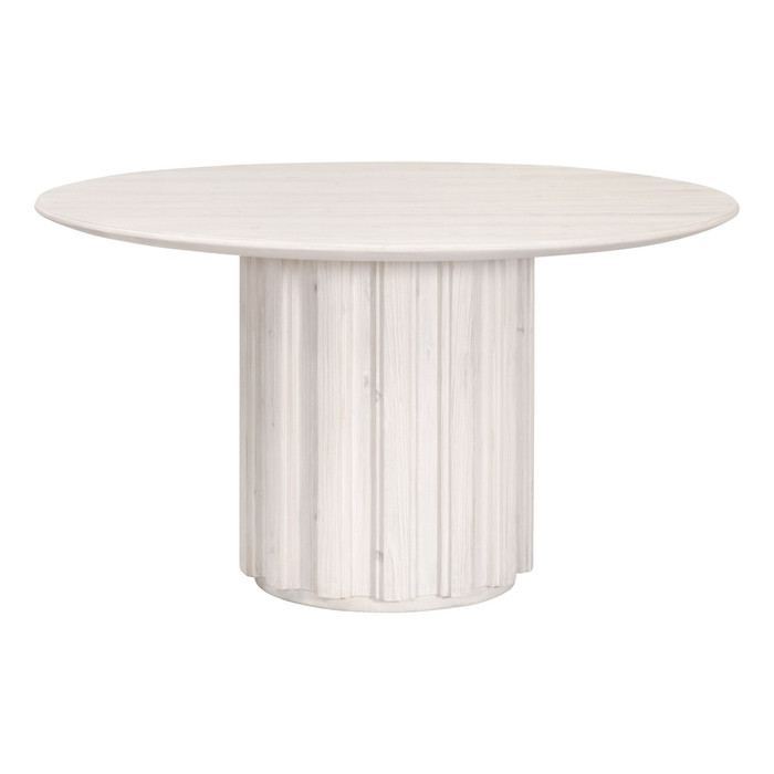 Essentials For Living - Roma 54" Round Dining Table in White Wash Pine