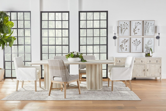 Essentials For Living - Roma Dining Table in White Wash Pine