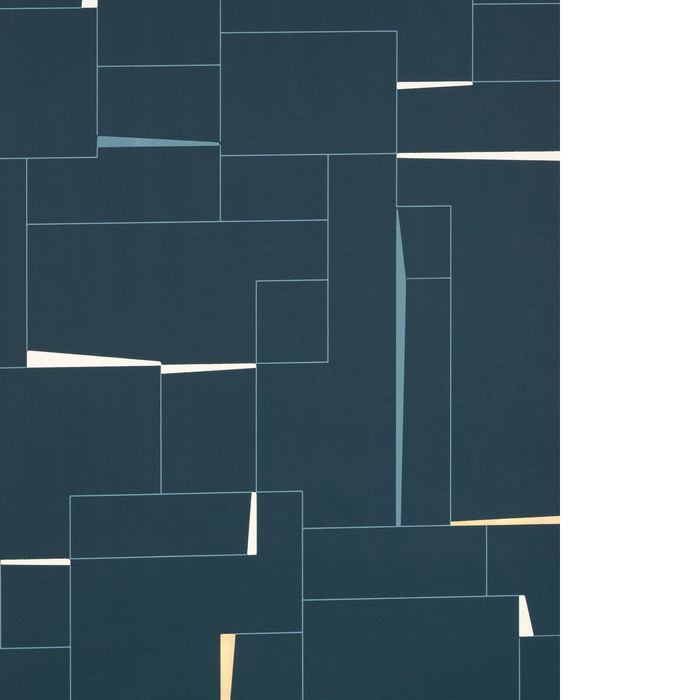 Counterculture in Indigo, Wallcovering by Kravet Couture