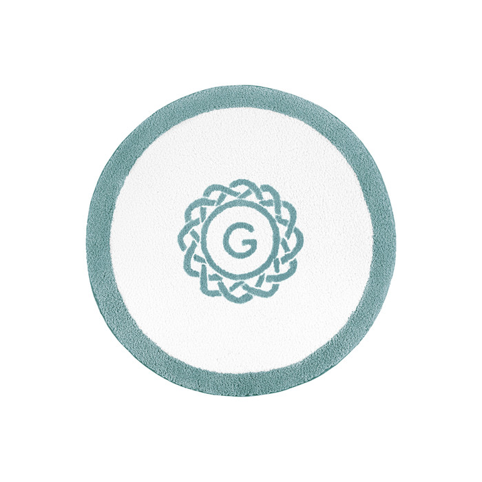 Egoist Border Monogram Bath Rug by Graccioza
