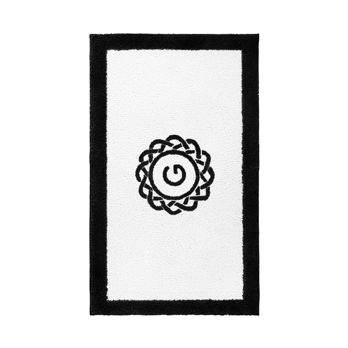 Egoist Border Monogram Bath Rug by Graccioza