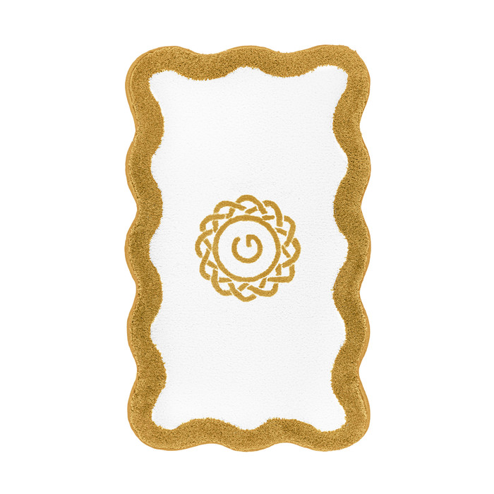 Egoist Border Monogram Bath Rug by Graccioza