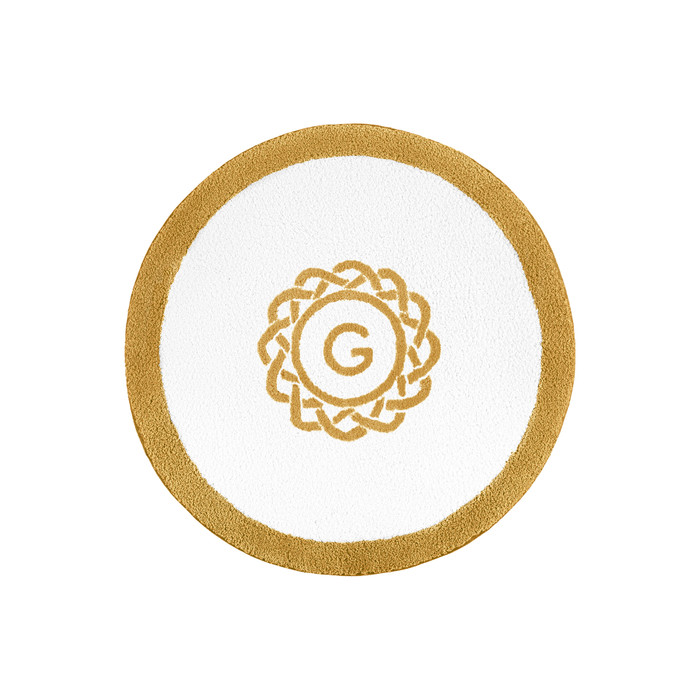 Egoist Border Monogram Bath Rug by Graccioza