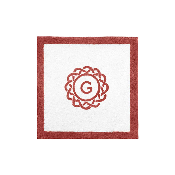 Egoist Border Monogram Bath Rug by Graccioza