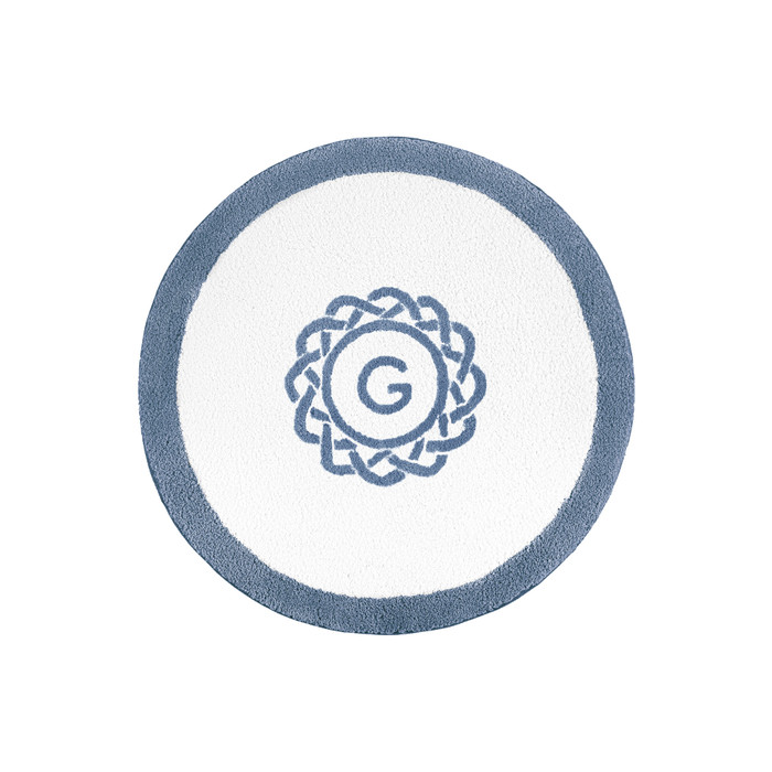 Egoist Border Monogram Bath Rug by Graccioza