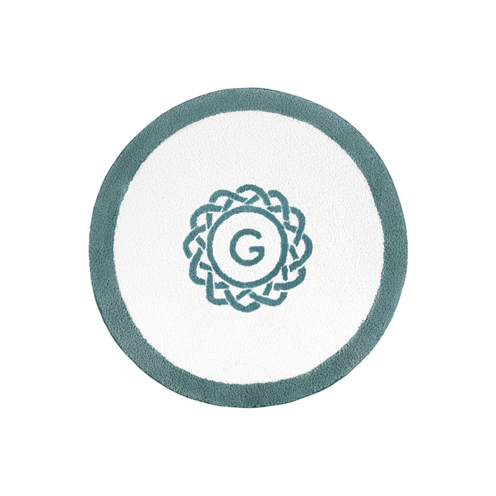 Egoist Border Monogram Bath Rug by Graccioza