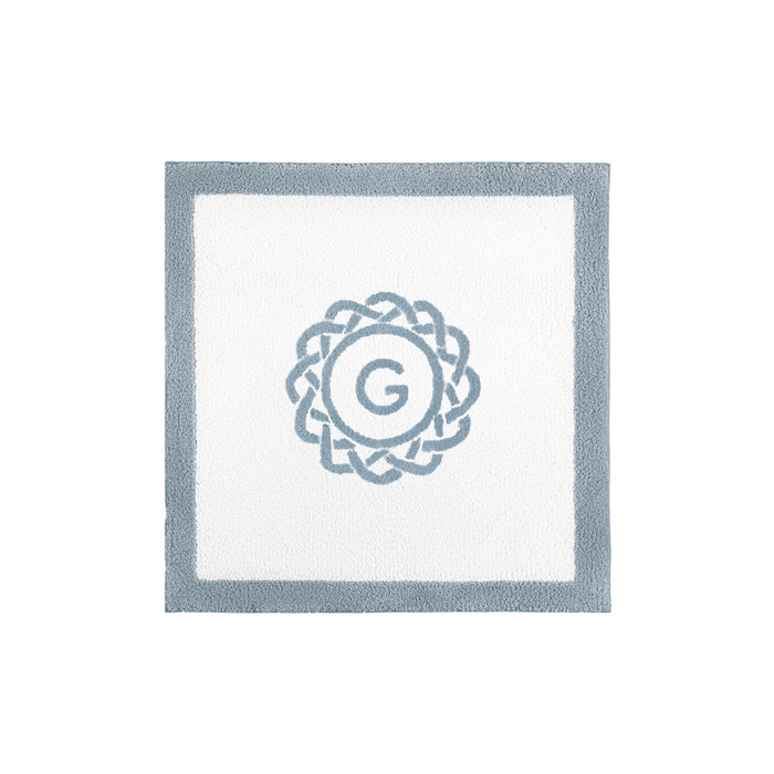 Egoist Border Monogram Bath Rug by Graccioza