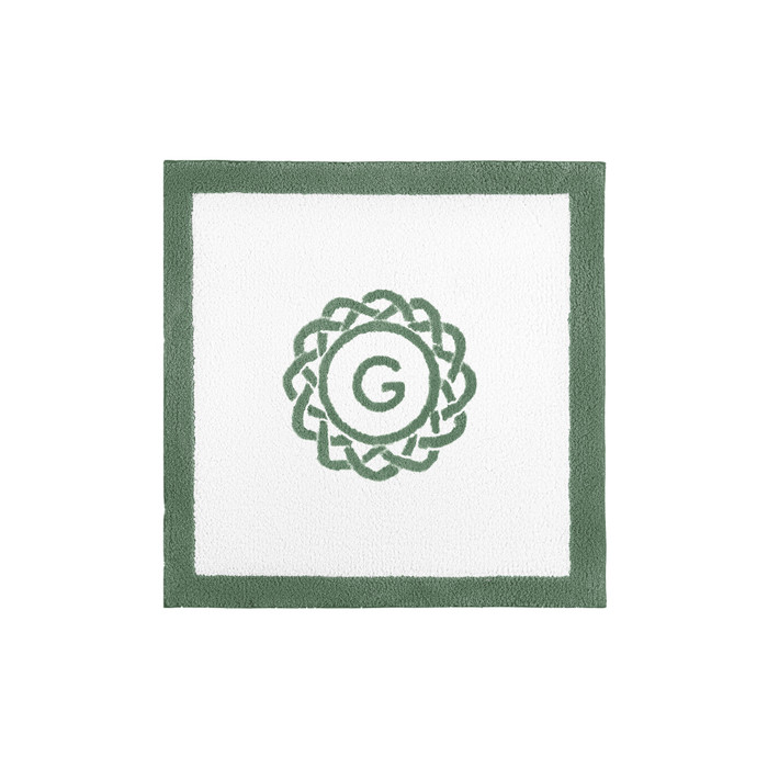 Egoist Border Monogram Bath Rug by Graccioza