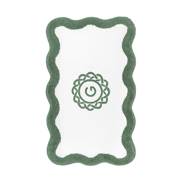 Egoist Border Monogram Bath Rug by Graccioza