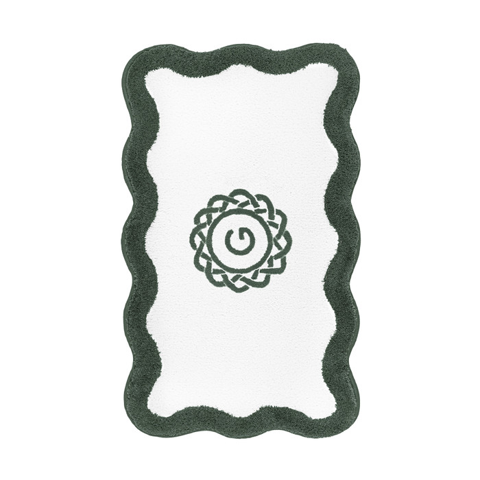 Egoist Border Monogram Bath Rug by Graccioza