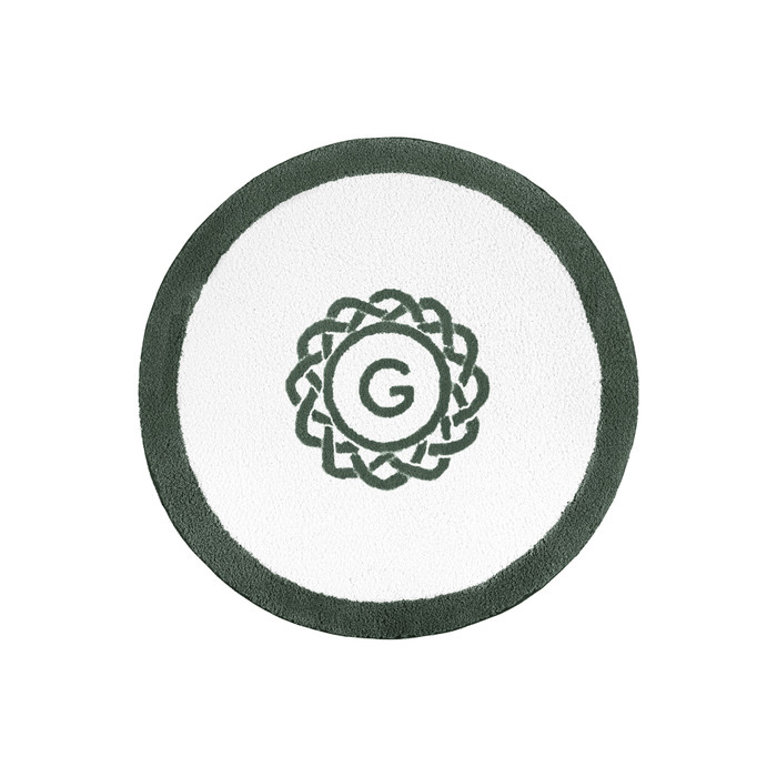 Egoist Border Monogram Bath Rug by Graccioza