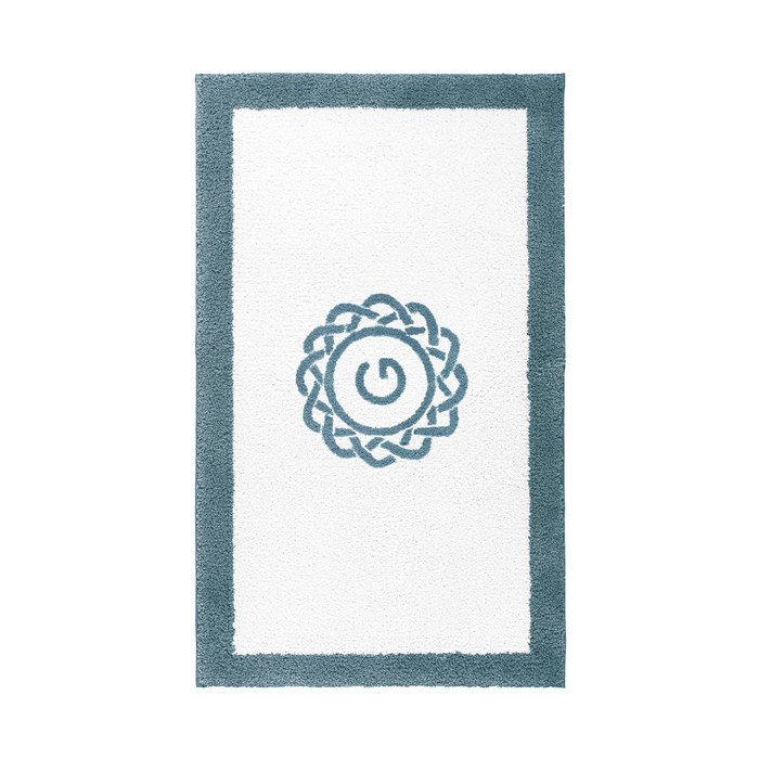 Egoist Border Monogram Bath Rug by Graccioza