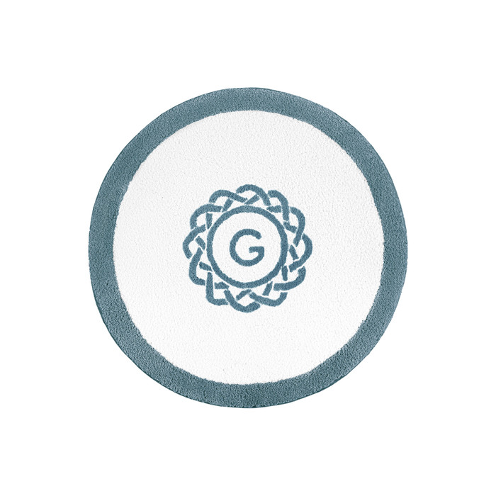 Egoist Border Monogram Bath Rug by Graccioza