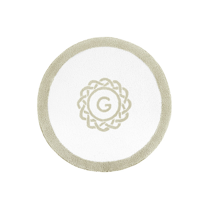 Egoist Border Monogram Bath Rug by Graccioza