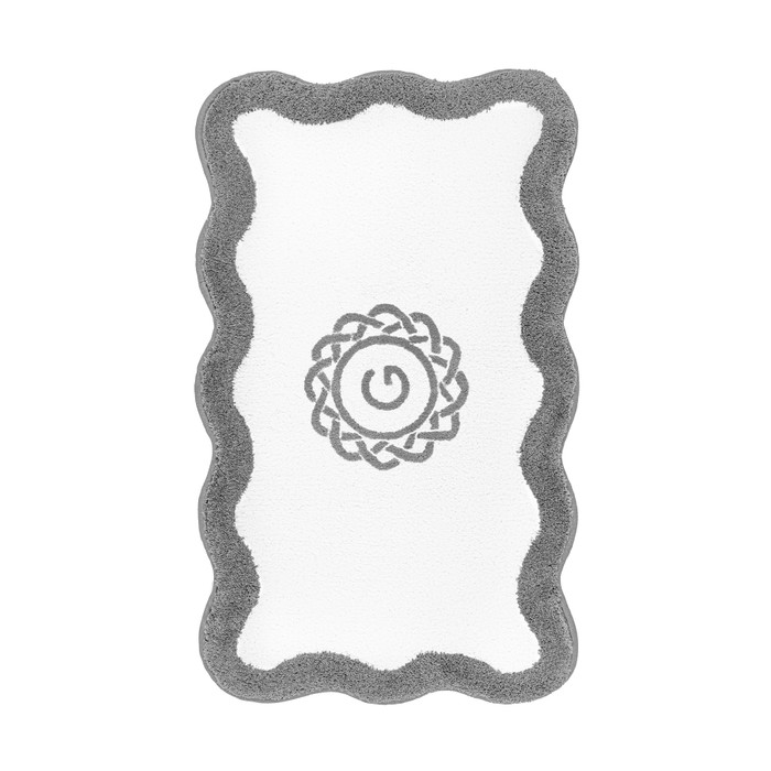 Egoist Border Monogram Bath Rug by Graccioza