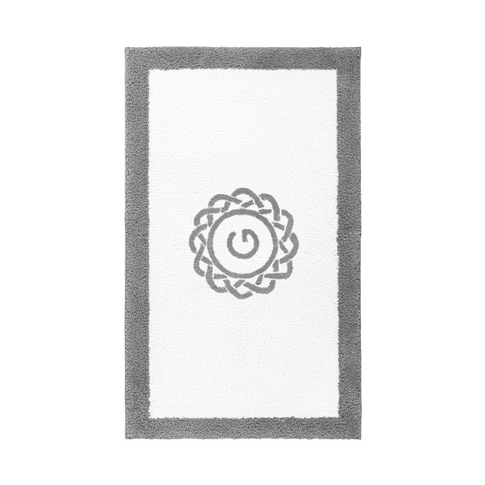 Egoist Border Monogram Bath Rug by Graccioza